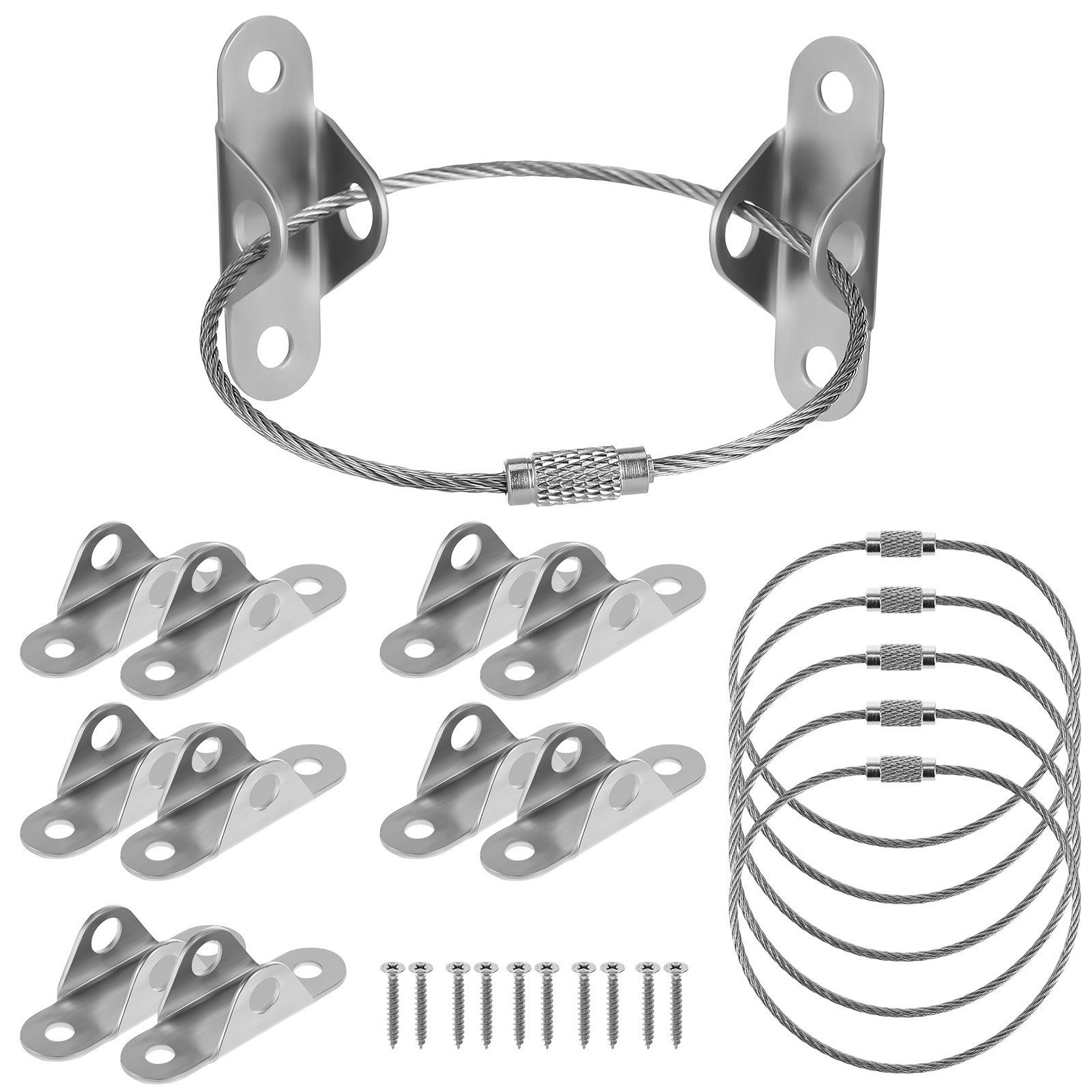 Earthquake Anchor Strap - 6Sets Secure Furniture to Wall Anchor