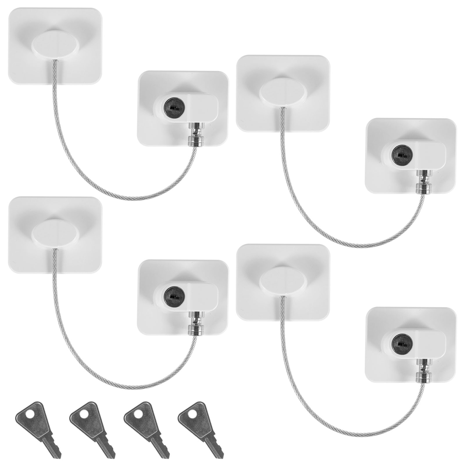 Window Lock Bar - 4Pcs Window Restrictor Sturdy Door Restrictor
