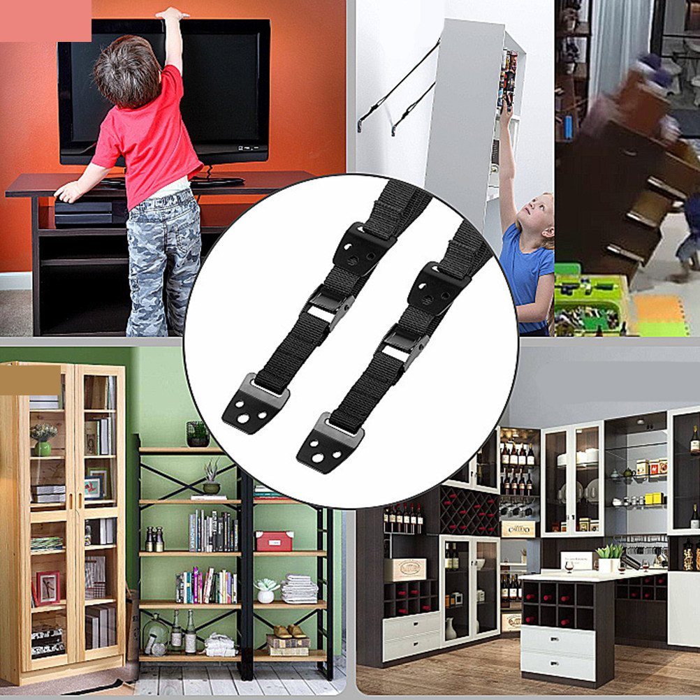 Earthquake Anchor Strap - Heavy Duty Adjustable TV Safety Anti-Tip