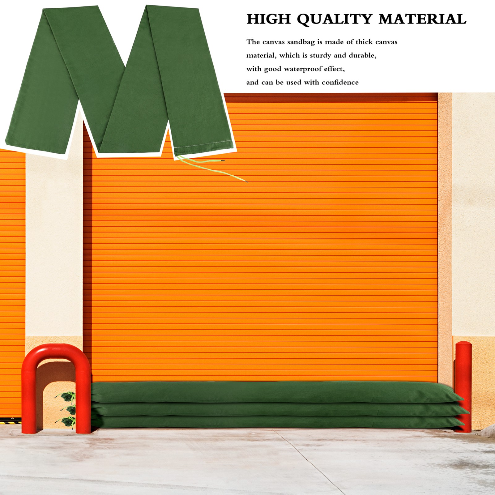 Sandbag Long Sandbag Green Can - Flood Barrier Bag 评论和价格