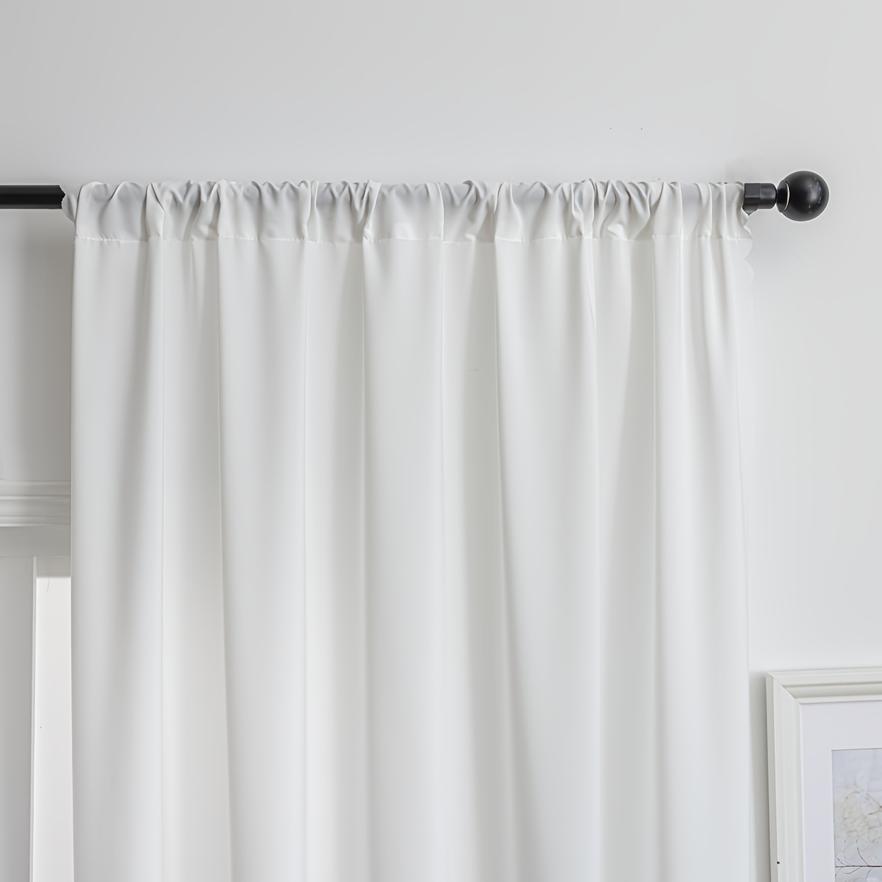 1pc Sheer Curtain, Non-Transpa - Window Lock Bar 评论和价格