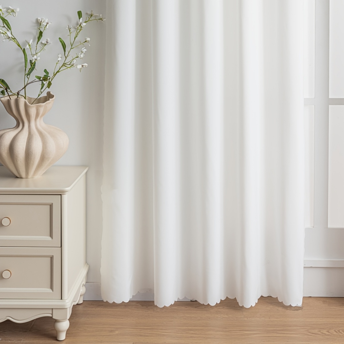 1pc Sheer Curtain, Non-Transpa - Window Lock Bar 评论和价格