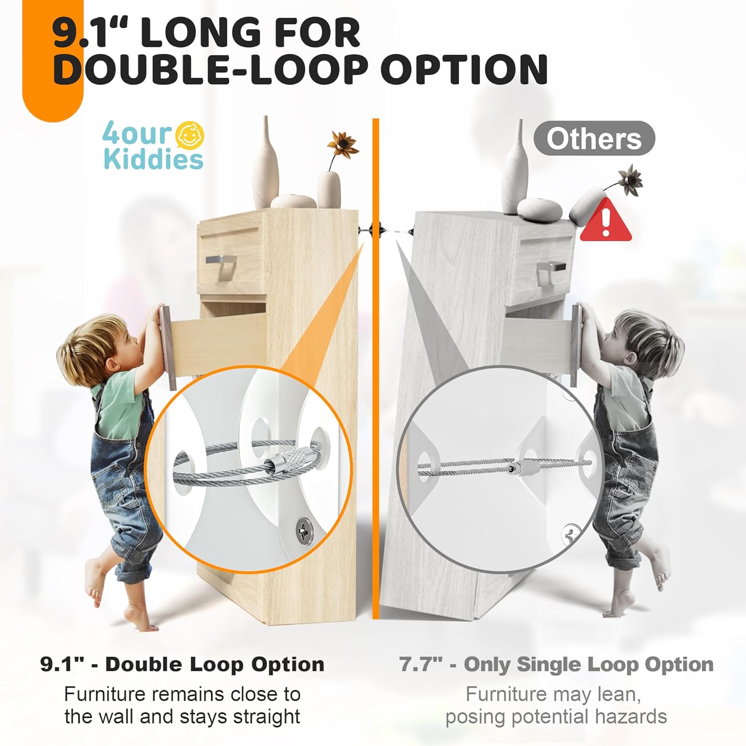 6 Sets Anti Tip Furniture Wall - Earthquake Anchor Strap 评论和价格